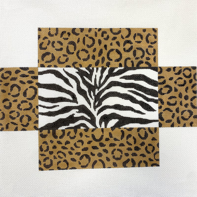 Zebra/Cheetah Brick Cover Needlepoint Canvas