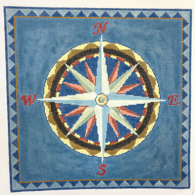 Nautical Compass Needlepoint Canvas