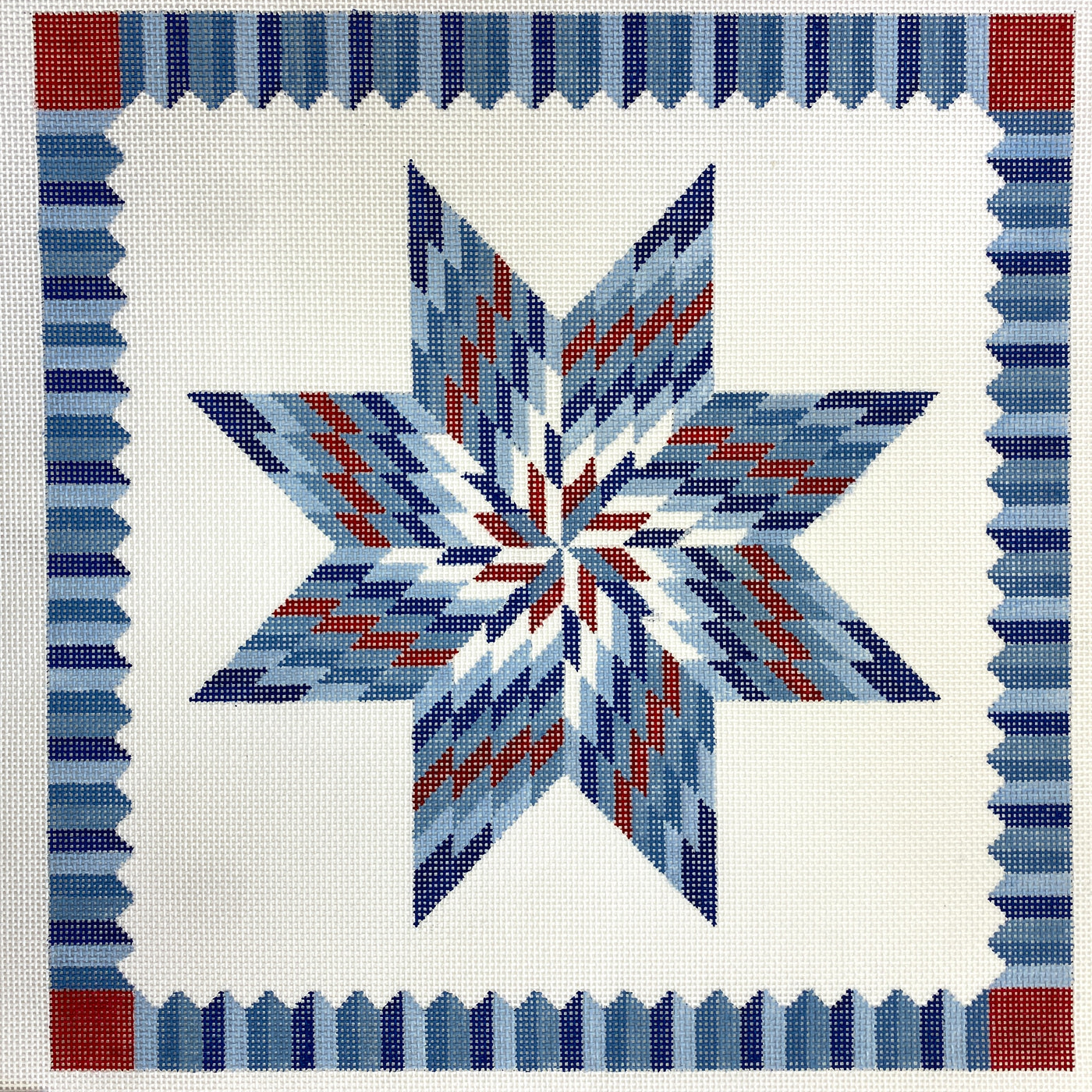 Rolling Stars Quilt-Like Needlepoint Canvas