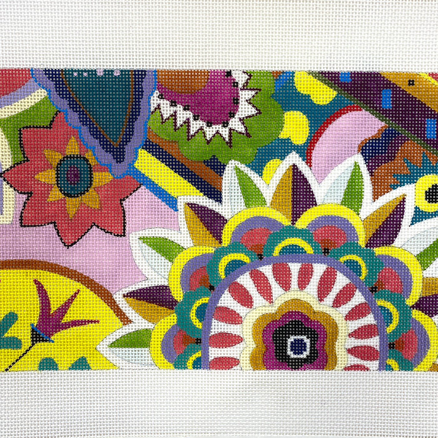 1500 Series Floral Pattern Clutch Needlepoint Canvas