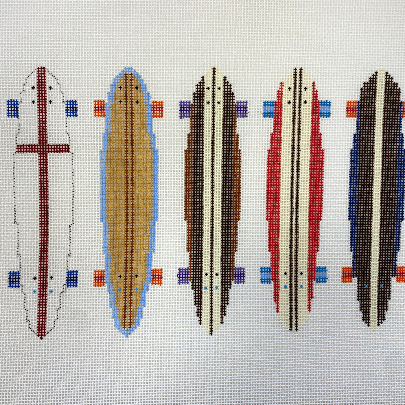 Long Boards Needlepoint Canvas