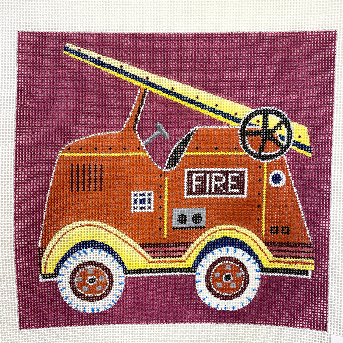 Fire Truck Needlepoint Canvas