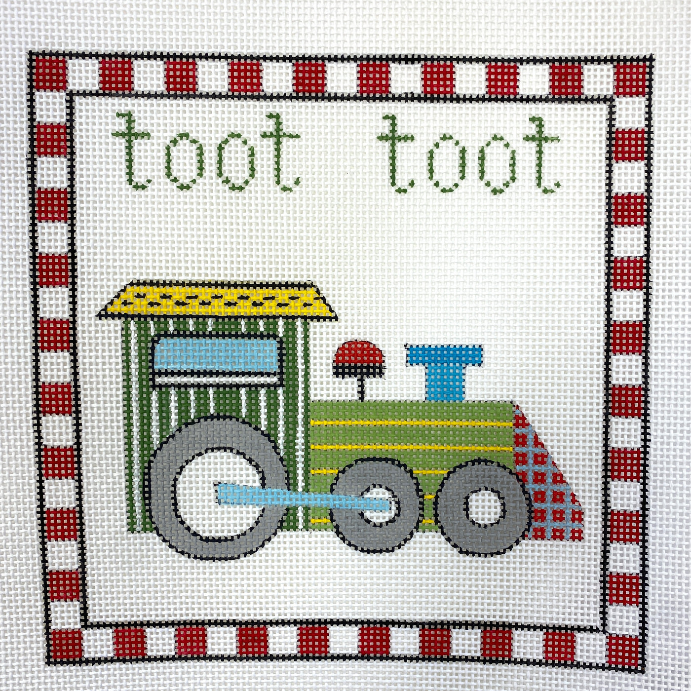 Toot Toot Train Needlepoint Canvas