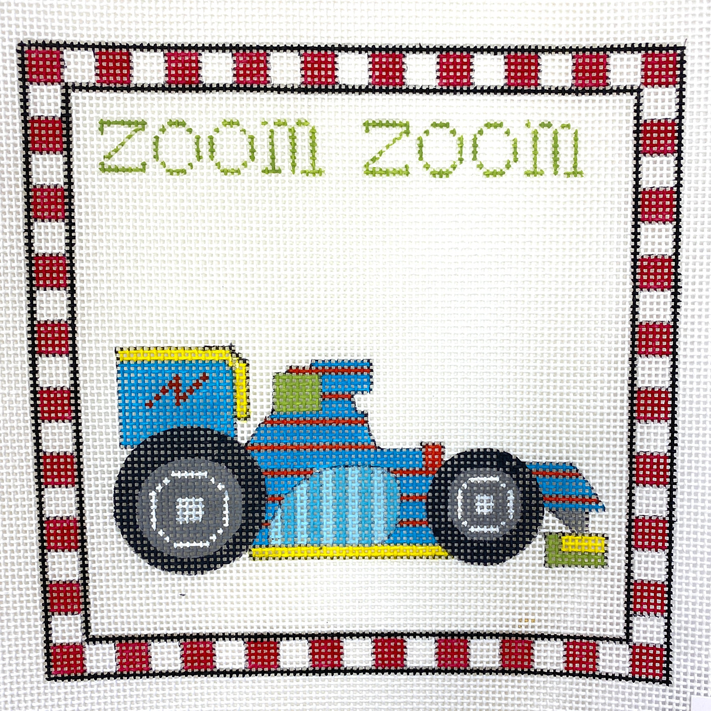 Zoom Zoom Race Car Needlepoint Canvas