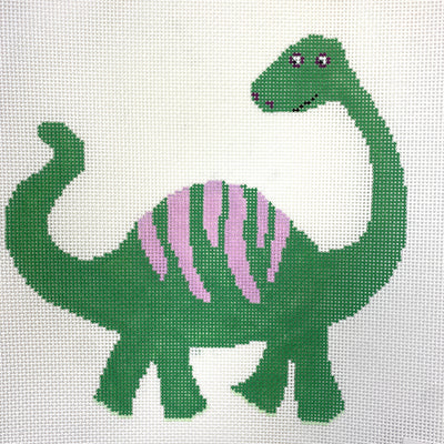 Teal Dino Needlepoint Canvas