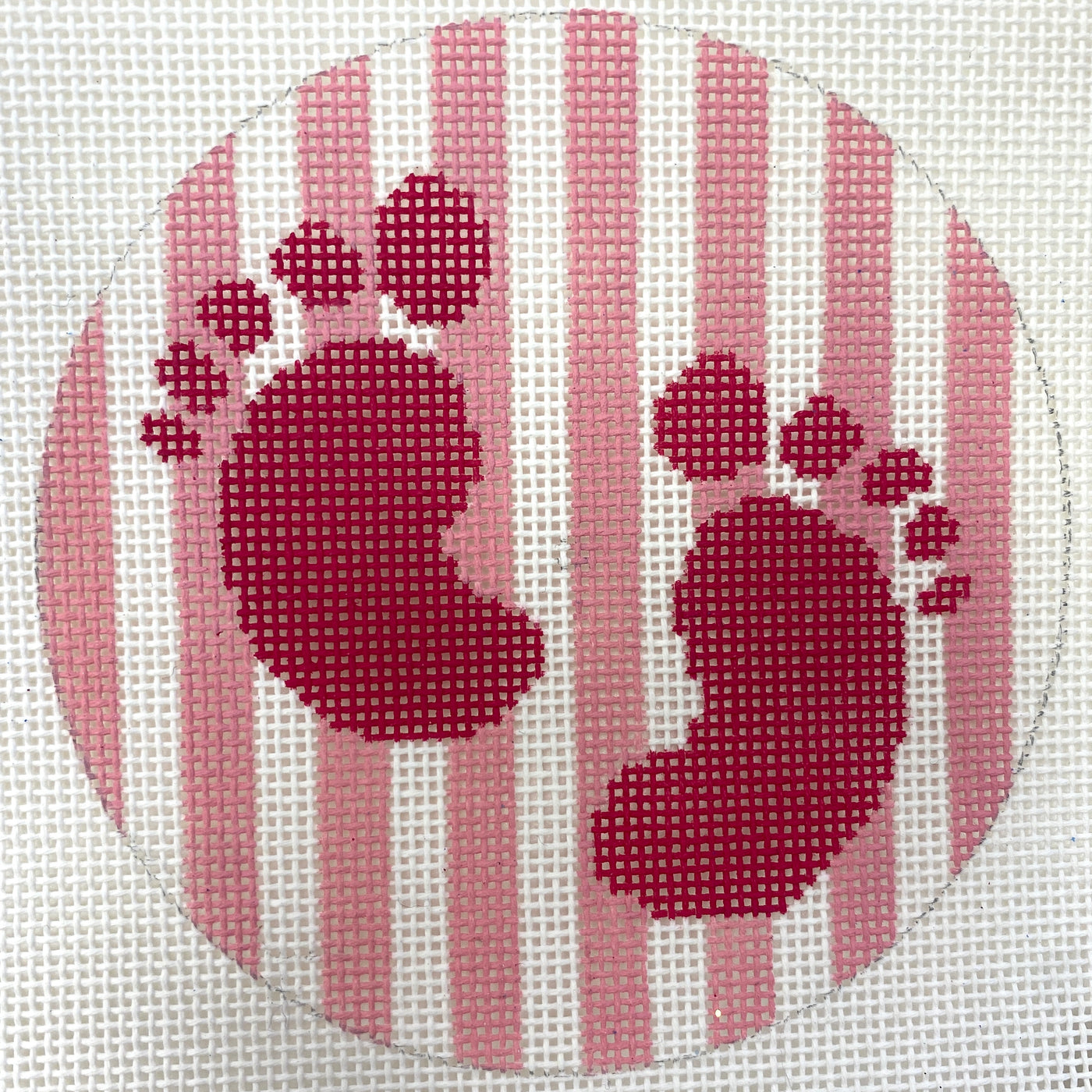 Baby Girl Feet Needlepoint Canvas