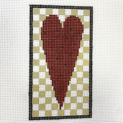 Checkered Heart Needlepoint Canvas
