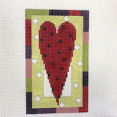 Pastel Heart Needlepoint Canvas