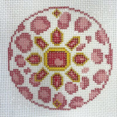 Pink Leo Jewel Ruby Needlepoint Canvas