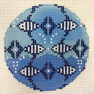 Swimming Fish Needlepoint Canvas