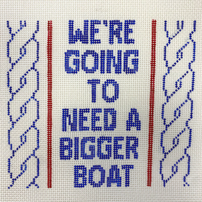 Jaws Bigger Boat Needlepoint Canvas