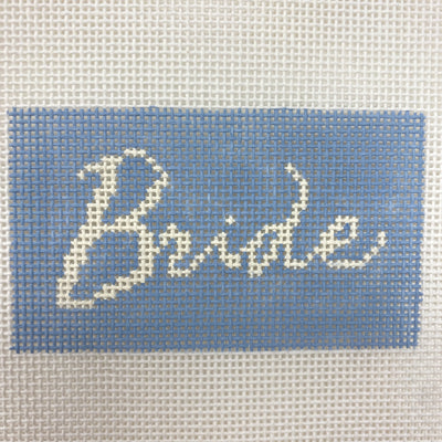 Bride Luggage Tag Insert Needlepoint Canvas