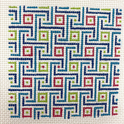 Greek Key Insert Needlepoint Canvas