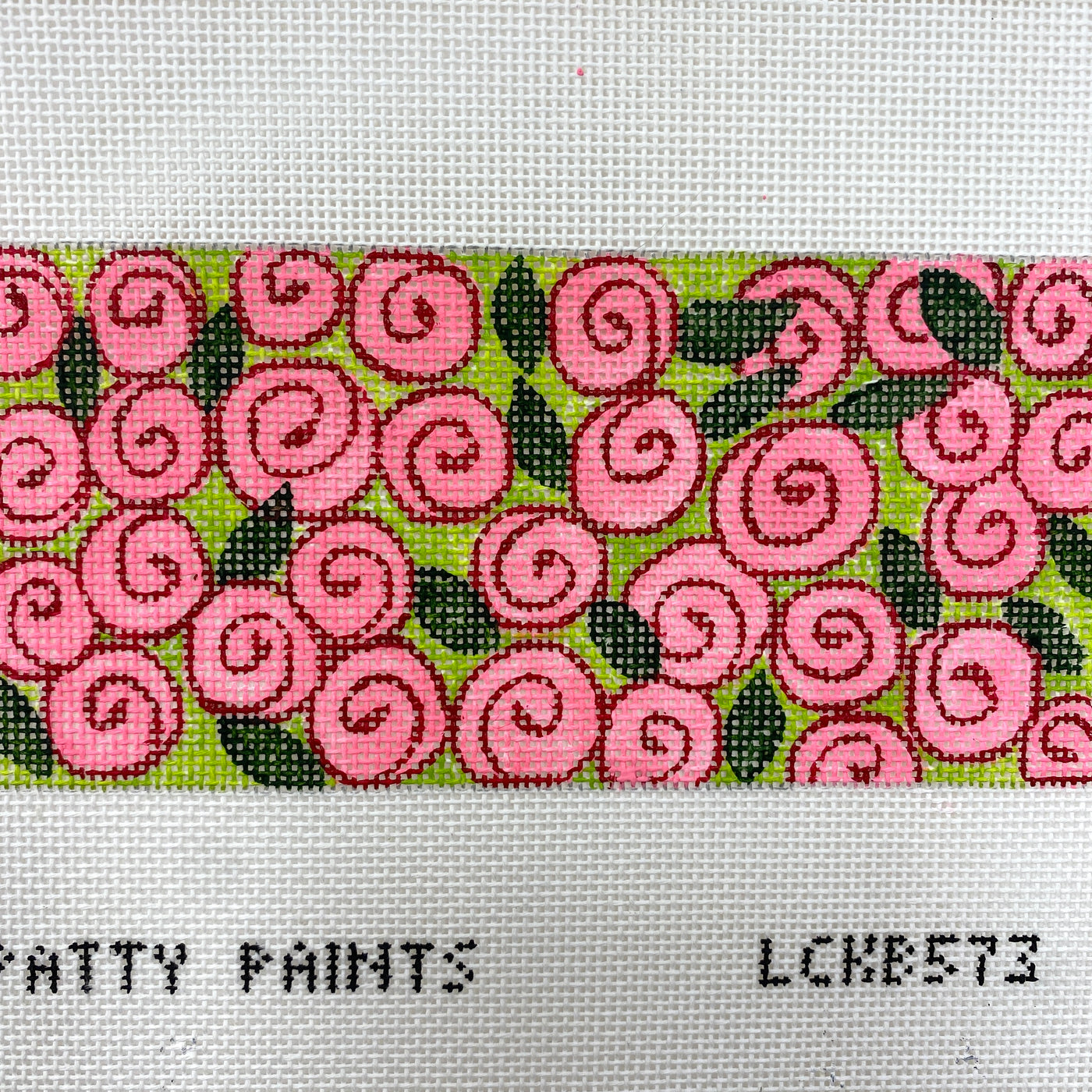 Pink Roses Rectangular Insert Needlepoint Canvas