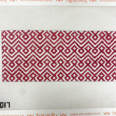 Raspberry Diamond Chevron Insert Size BB Needlepoint Canvas