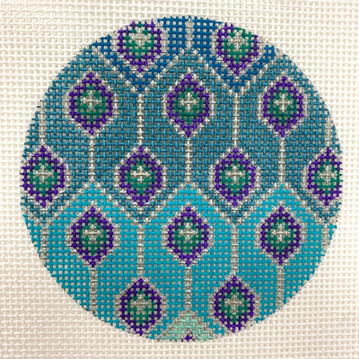 Purple Drops Ornament Needlepoint Canvas