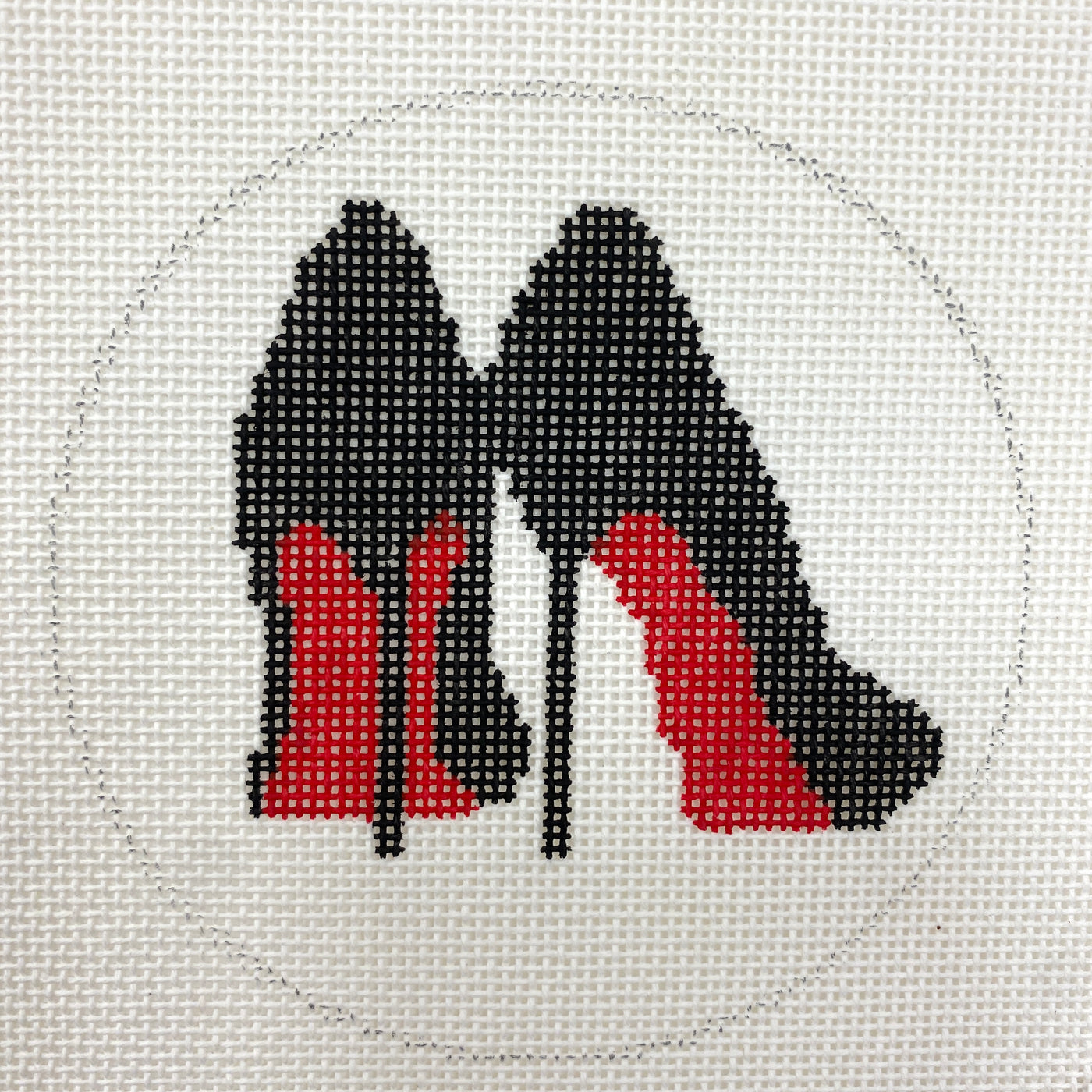 Red Soled Shoes Needlepoint Canvas