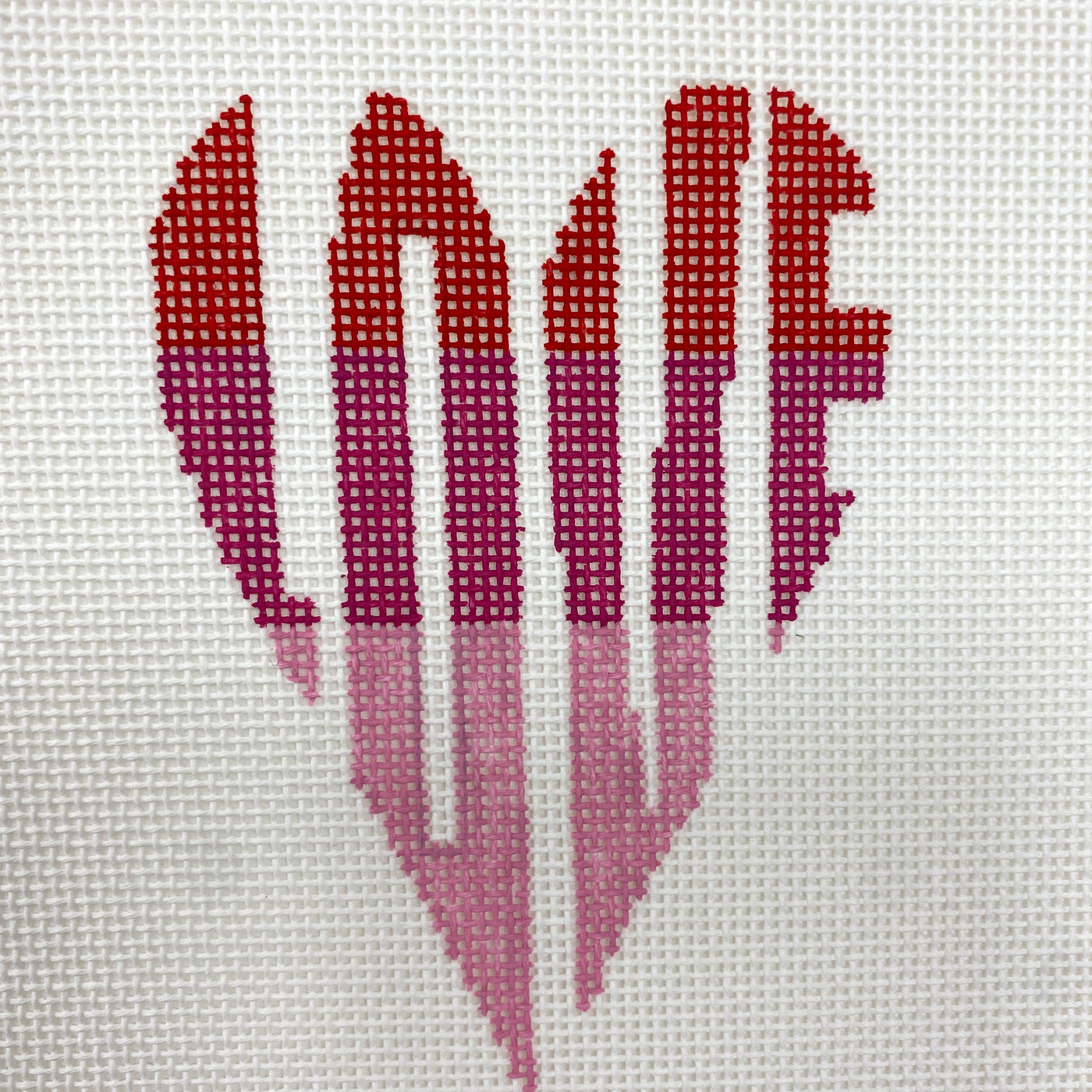 Heart shaped love Needlepoint Canvas