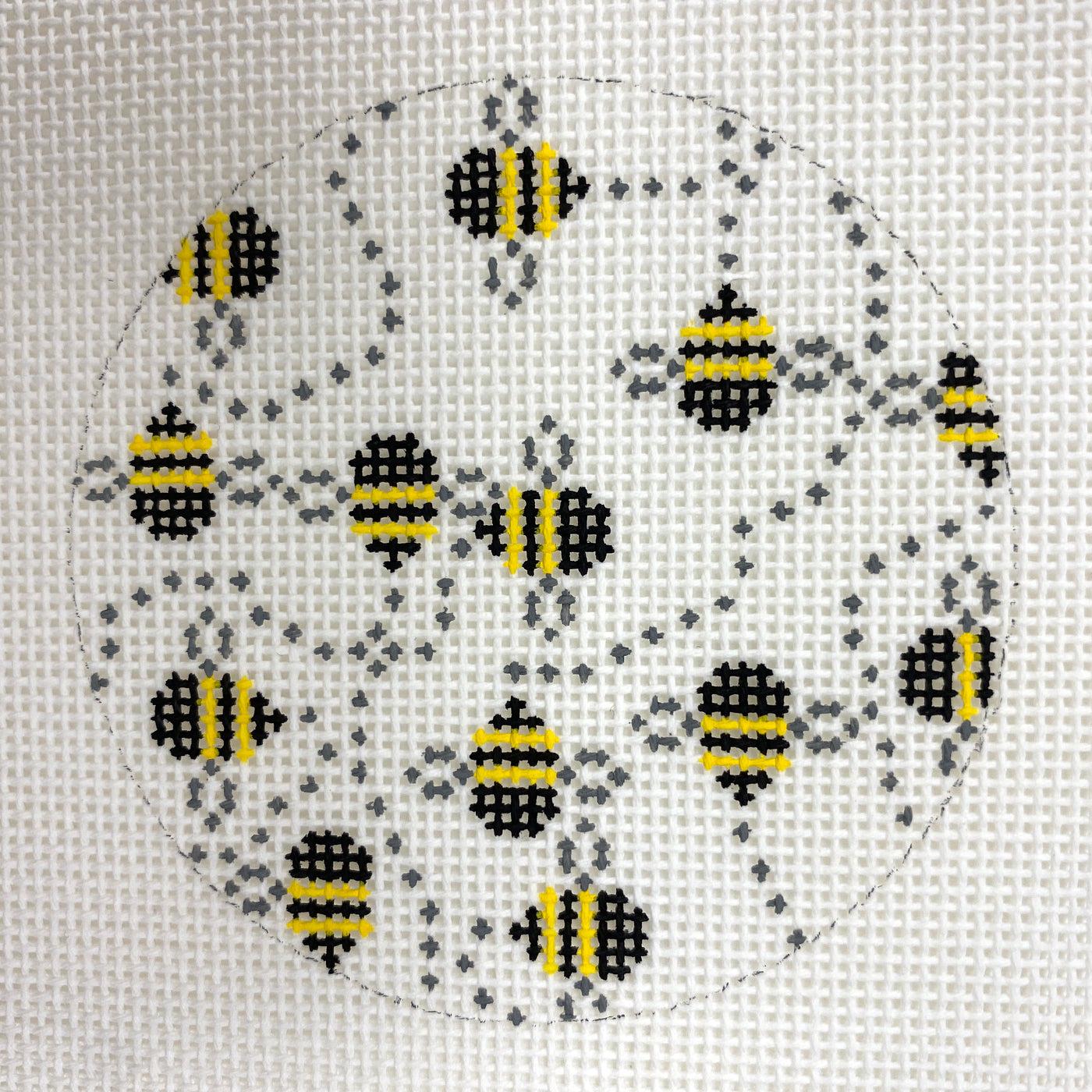 Flying Bees Needlepoint Canvas