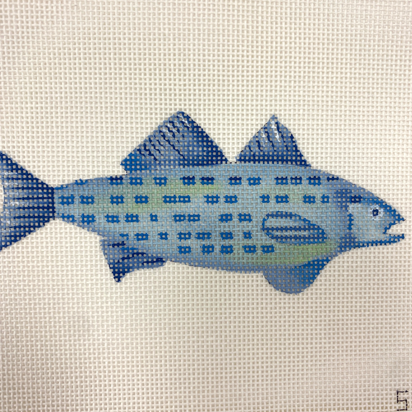 Blue Fish Needlepoint Canvas