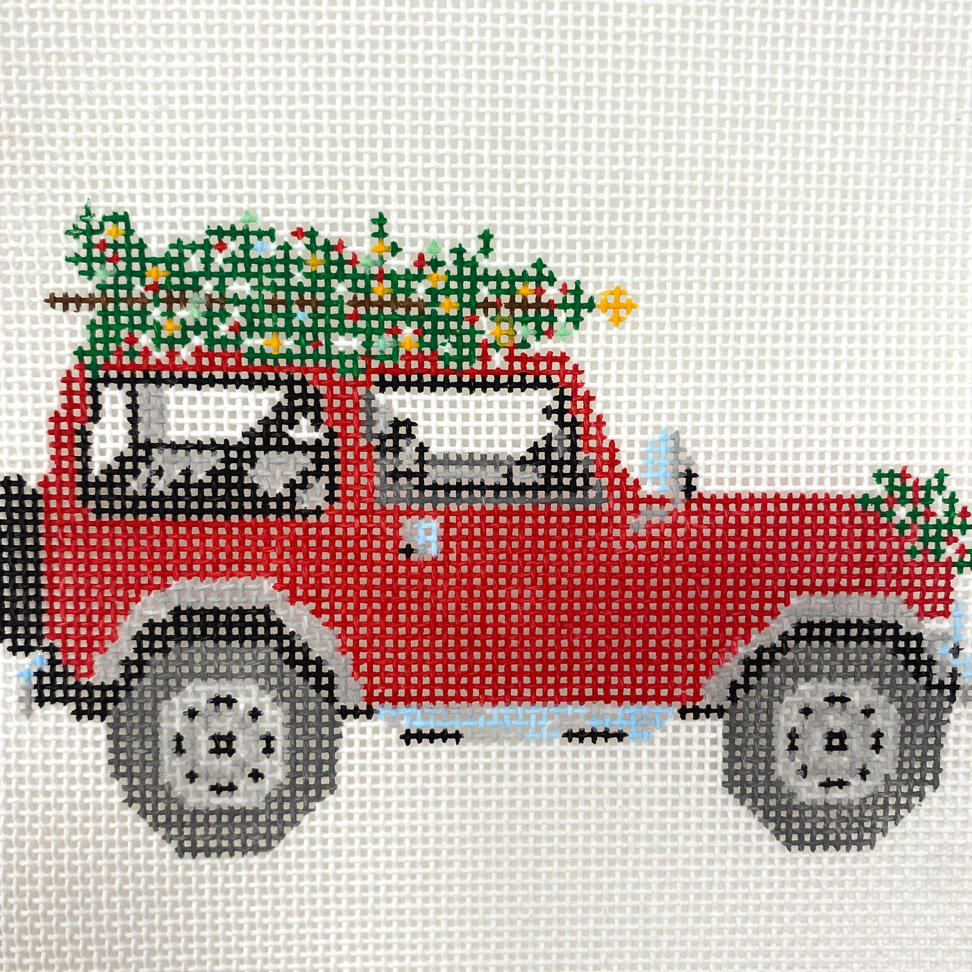 Christmas Jeep Needlepoint Canvas
