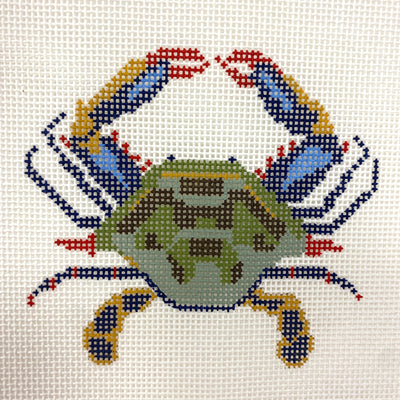 Colorful Crab Ornament Needlepoint Canvas