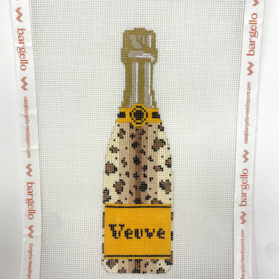 Veuve Bottle - Leopard Needlepoint Canvas