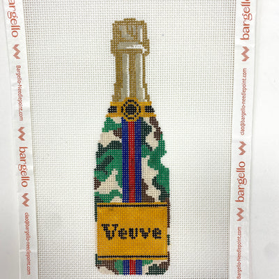 Veuve Bottle - Camo Needlepoint Canvas