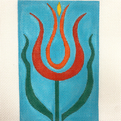 Orange Tulip Needlepoint Canvas