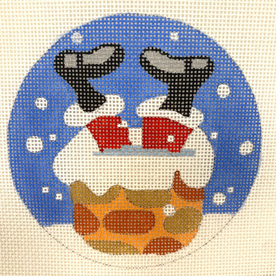 Here Comes Santa Ornament Needlepoint Canvas