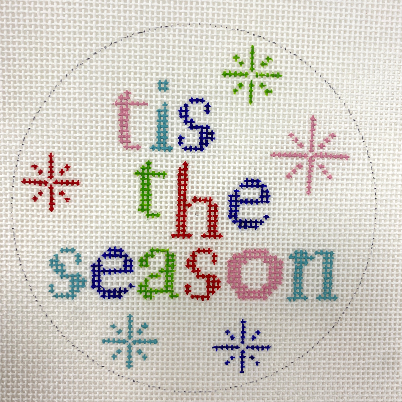 Tis the Season Ornament Needlepoint Canvas