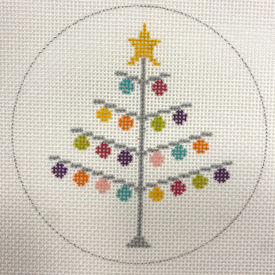 Tinsel Tree Ornament Needlepoint Canvas