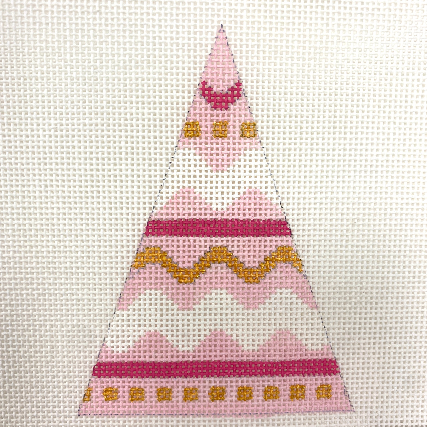Ric-Rac Christmas Tree Ornament Needlepoint Canvas