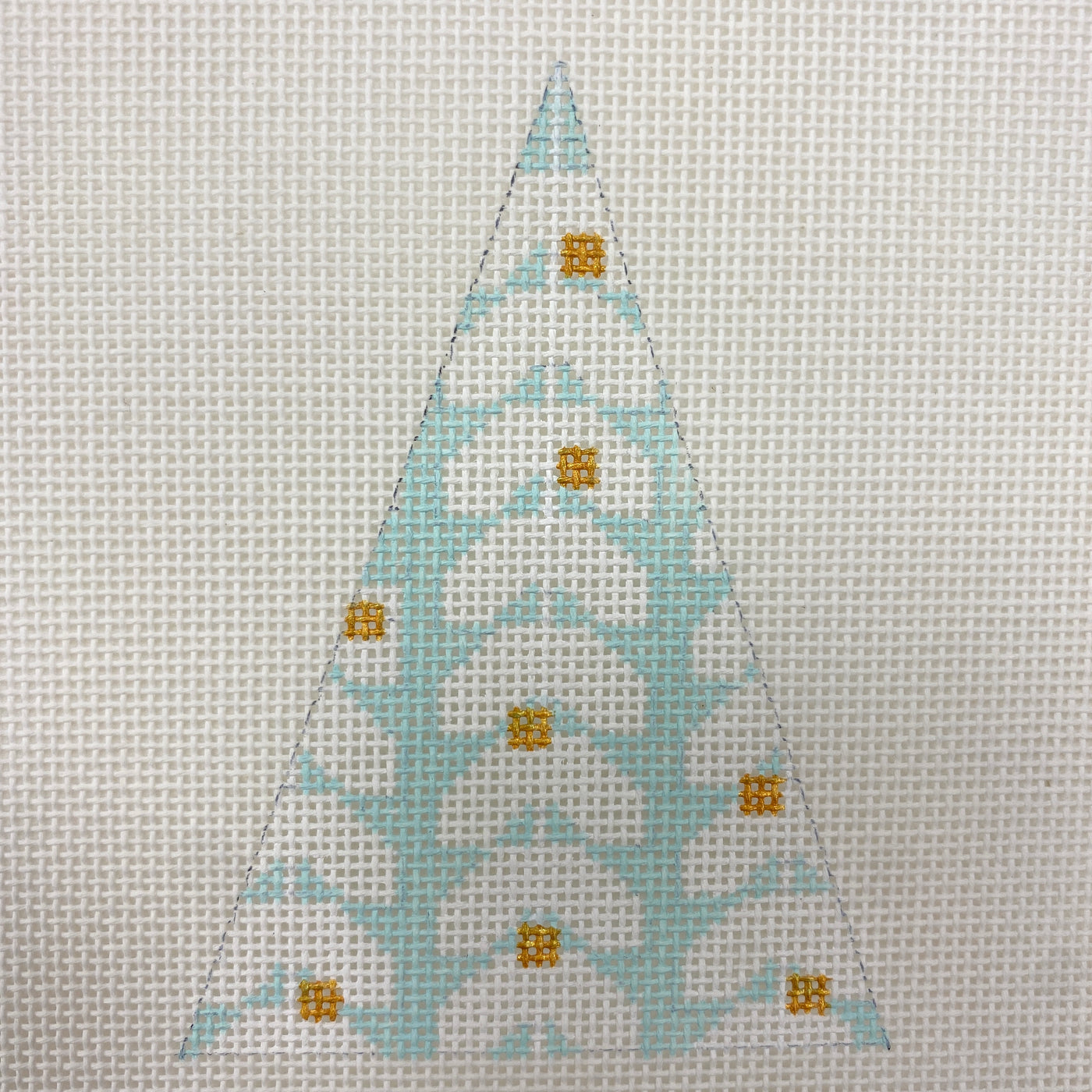 Christmas Tree Ornament - Leaf Needlepoint Canvas