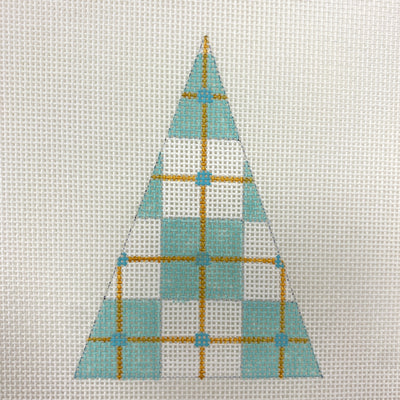 Christmas Tree Ornament - Plaid Needlepoint Canvas