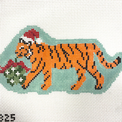 Holiday Tiger Ornament Needlepoint Canvas