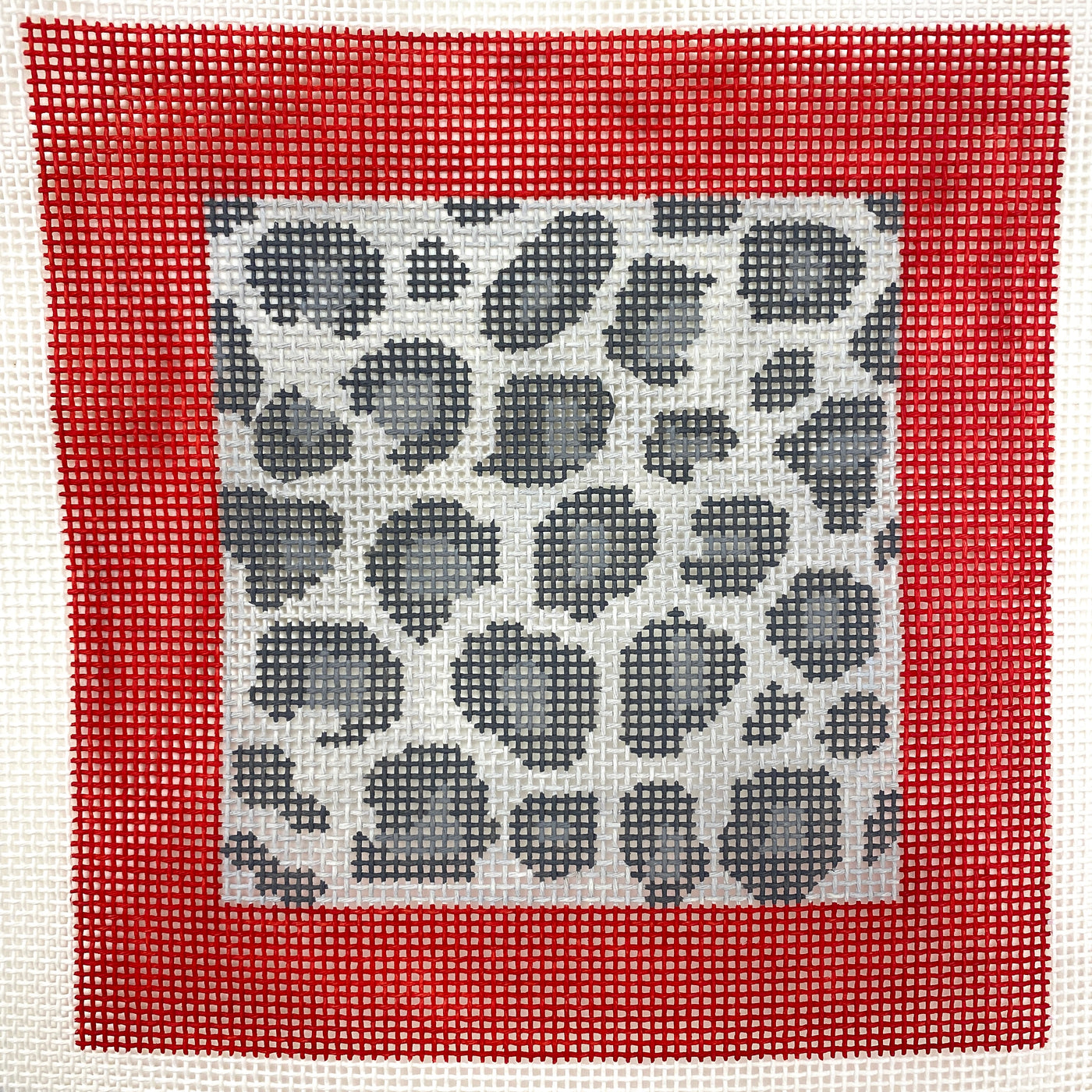 Snow Leopard with Red Border Kit (includes fiber)