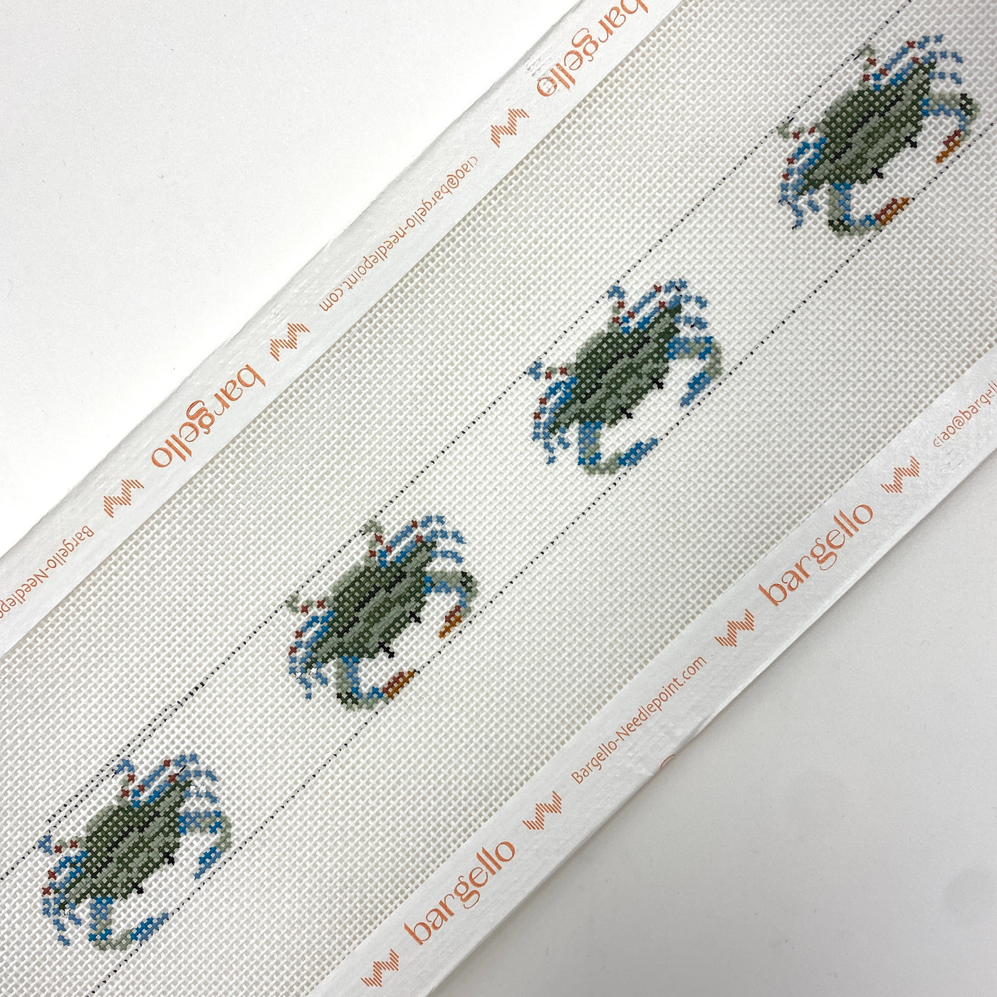Blue Crabs Belt Needlepoint Canvas