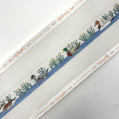 Ducks in Reeds Belt Needlepoint Canvas