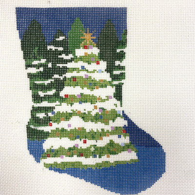 Winter Wonderland Bauble Stocking Needlepoint Canvas