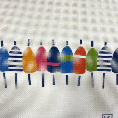 Multi Color Buoys Needlepoint Canvas