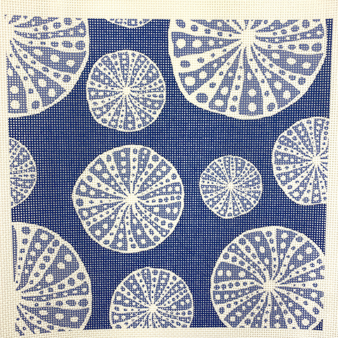 Blue Urchins Needlepoint Canvas