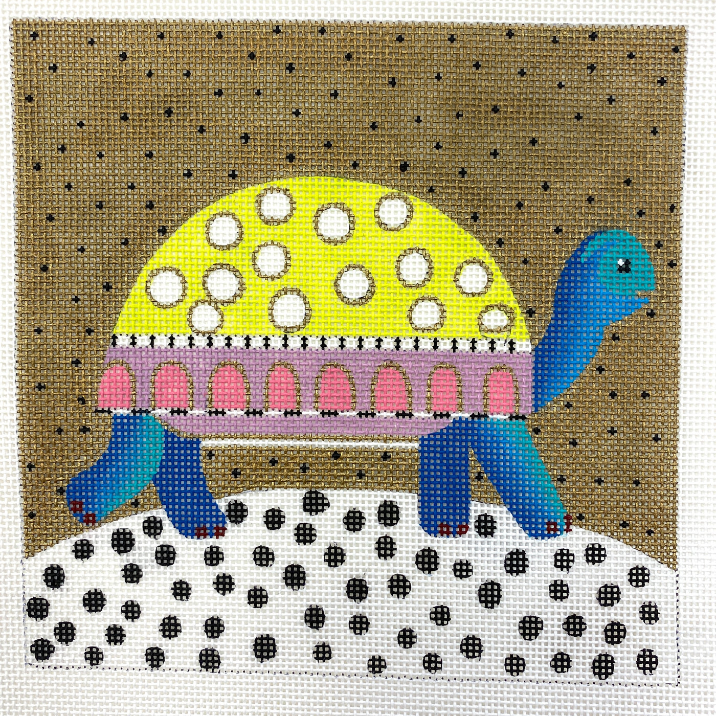 Taffy the Turtle Needlepoint Canvas