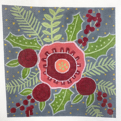 Flowers with Fern Needlepoint Canvas