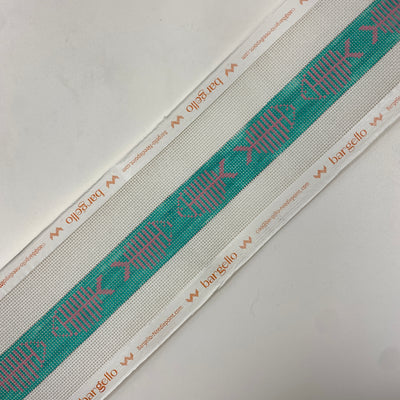 X-ray Fish Belt Pink & Teal Needlepoint Canvas