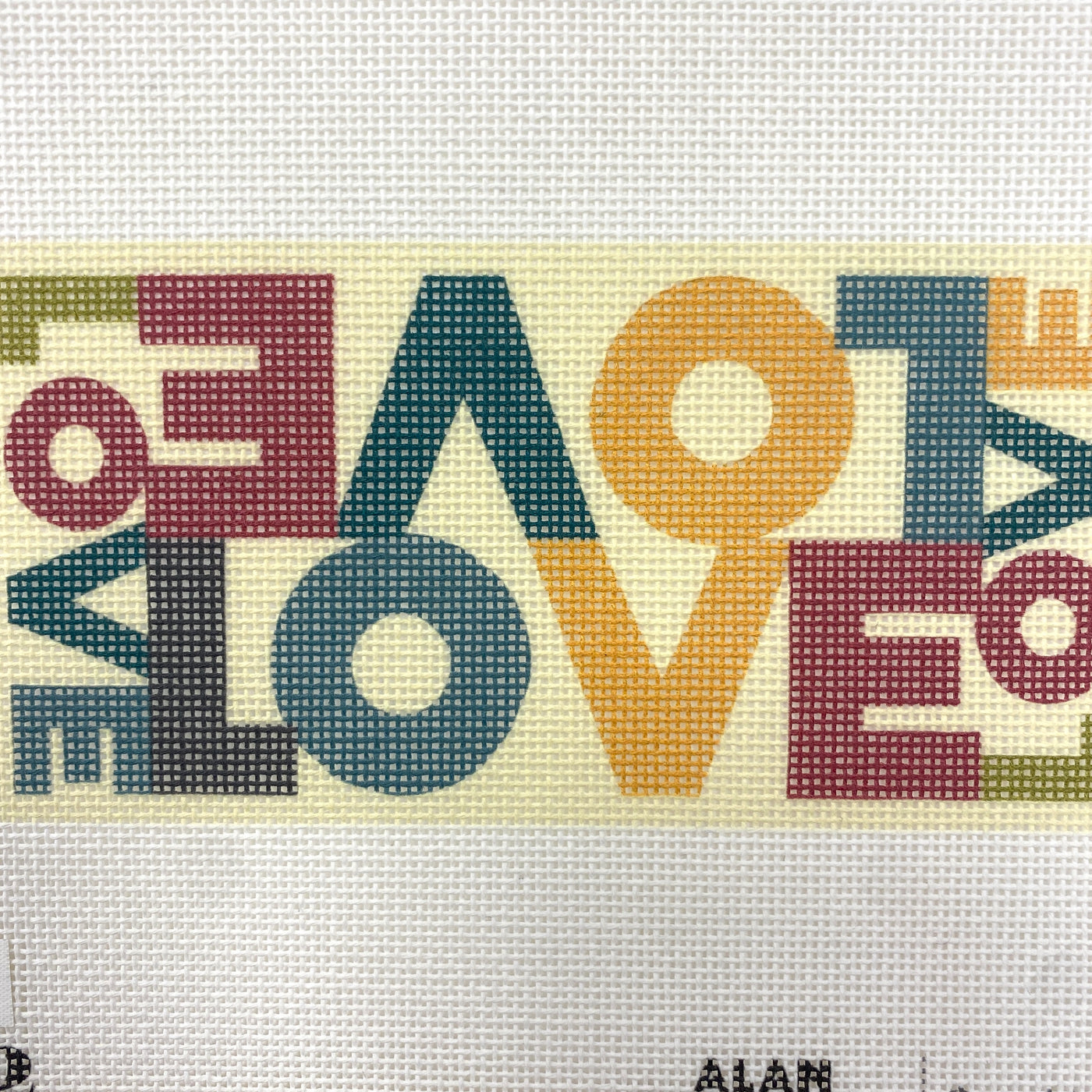 Love Eyeglass Case Needlepoint Canvas
