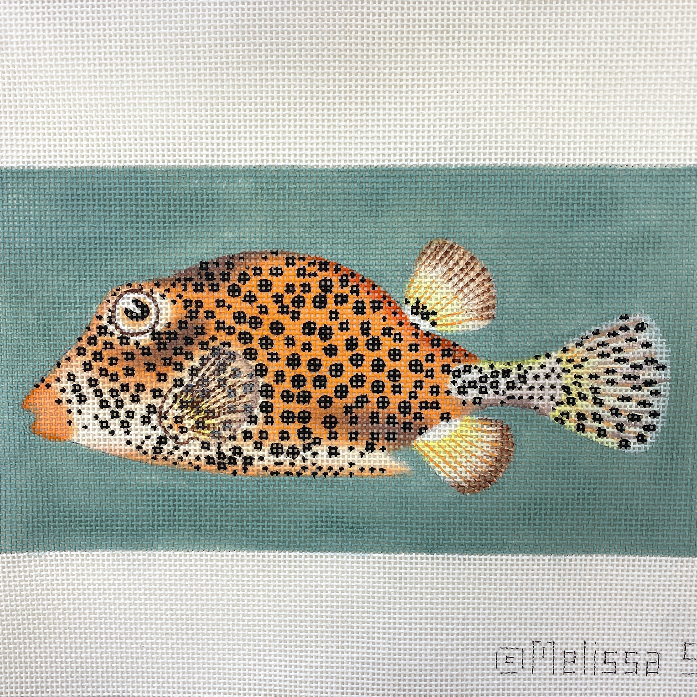 Spotted Fancy Fish Needlepoint Canvas