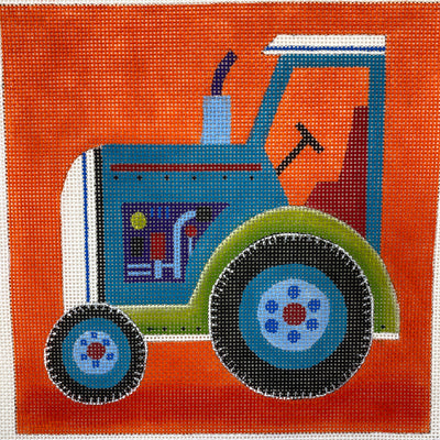 Colorful Tractor Needlepoint Canvas