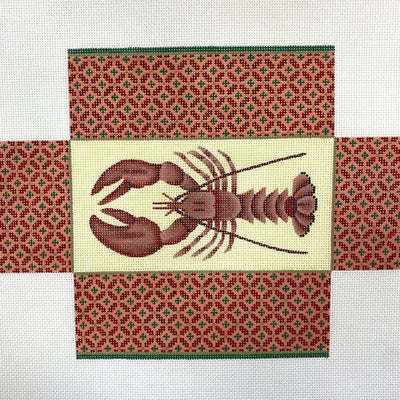 Linda's Elegant Lobster Brick Cover Needlepoint Canvas