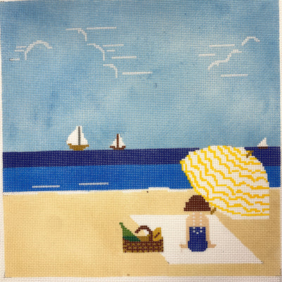 A Day at the Beach Needlepoint Canvas